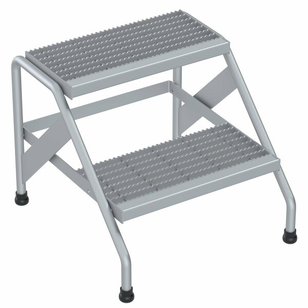 Vestil Aluminum 2 Step Stand 500 Lb. Capacity Silver SSA-2